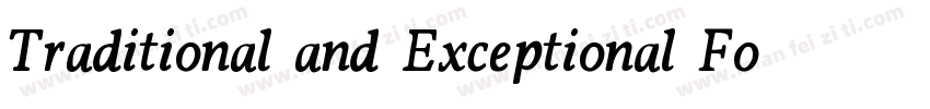 Traditional and Exceptional Font字体转换
